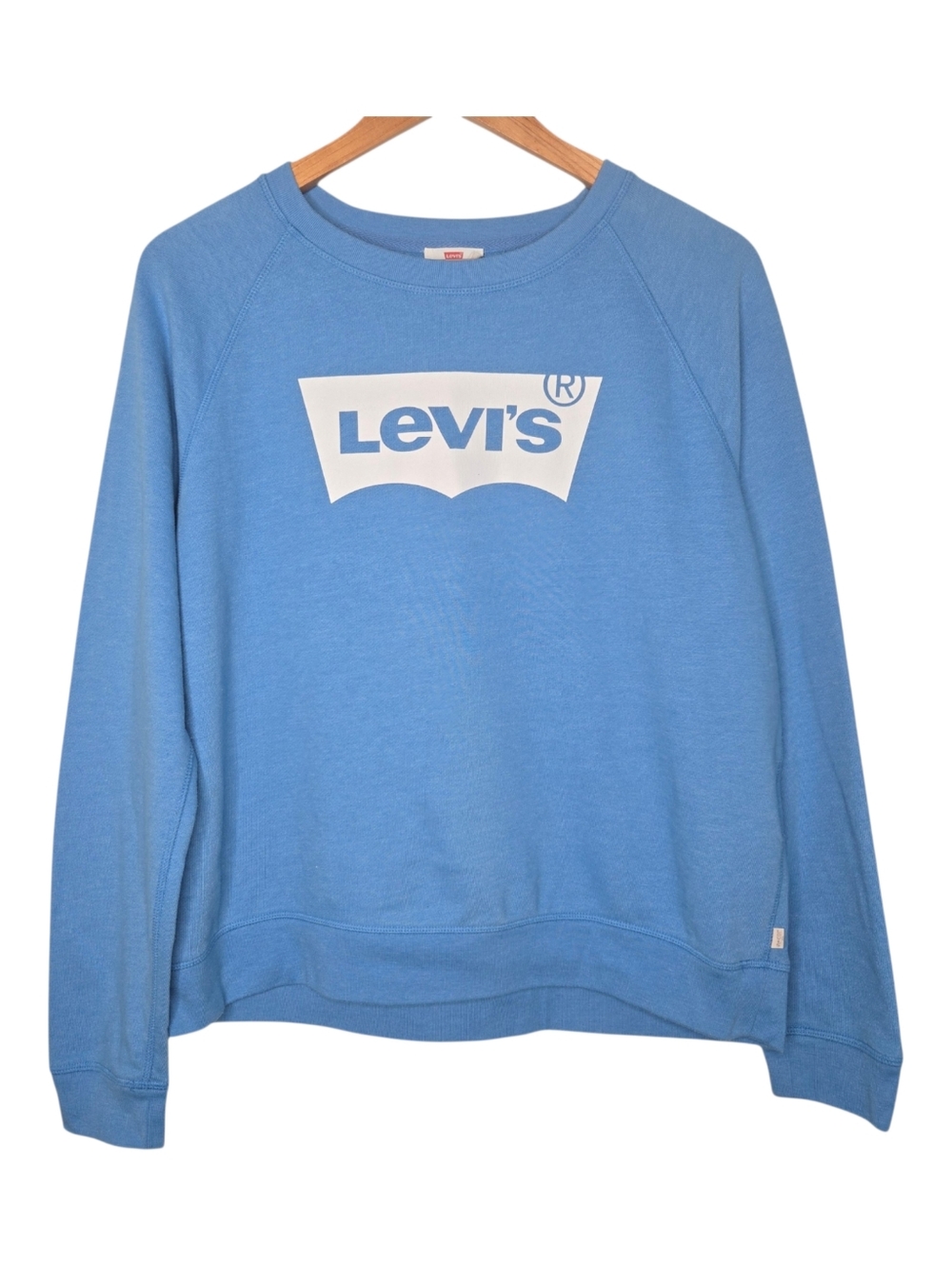 Levi's Womens Blue Classic Logo French Terry Sweatshirt Size XL